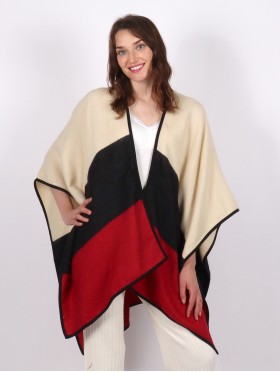 Triple Tone Cape W/Waistband